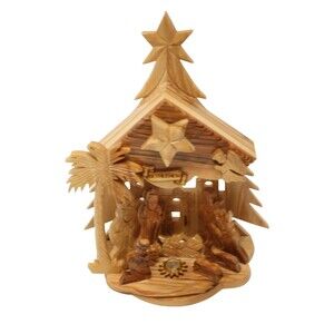 Christmas Nativity Handmade in The Holy Land of Natural Olive Wood